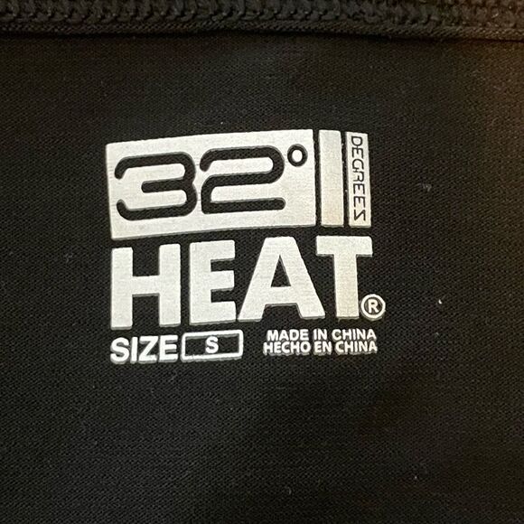 32 Degrees Heat Ultra Light Thermal Baselayer Scoop Tee Black Stretch Knit S - Picture 6 of 8
